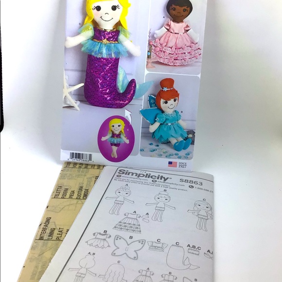 SIMPLICITY PATTERN 8863 - Stuffed Dolls - Picture 2 of 7